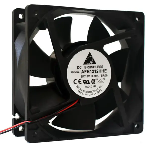 Chladicí ventilátor DELTA AFB1212HHE s velkým objemem vzduchu na stejnosměrný proud