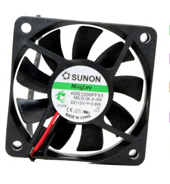 Originální SUNON Jianzhun KDE1206PFV3 60*60*10mm 0,6W magnetický závěsný ultratenký tichý ventilátor 6 cm