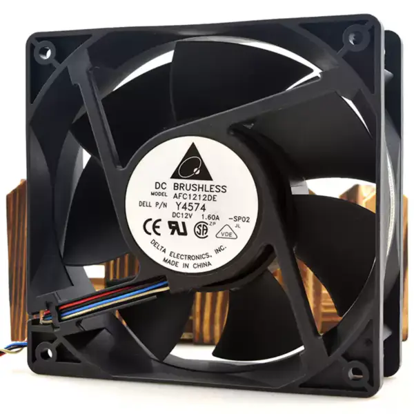 Delta AFC1212DE 119*119*38 mm 12V 1,6A velký objem vzduchu PWM inteligentní regulace otáček ventilátoru