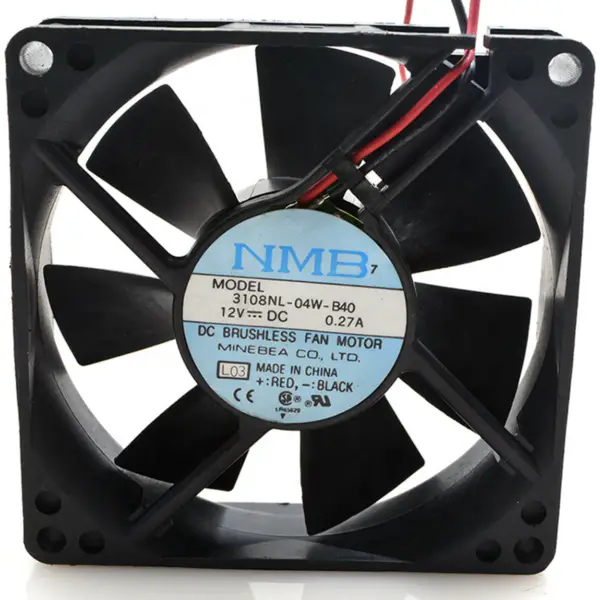 NMB 3108NL-04W-B40 DC 12V 0,19A 80*80*20mm ventilátor chlazení šasi