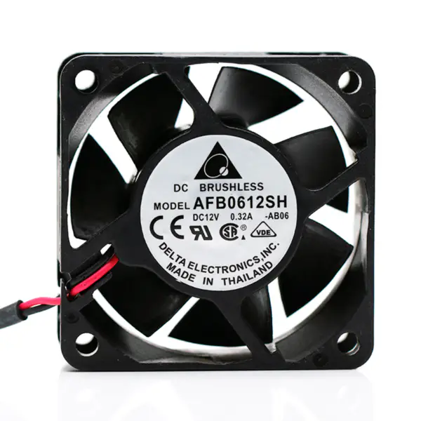 Delta AFB0612SH Chladicí ventilátor s kuličkovými ložisky DC 12V 0,32A 3,84A 6000RPM
