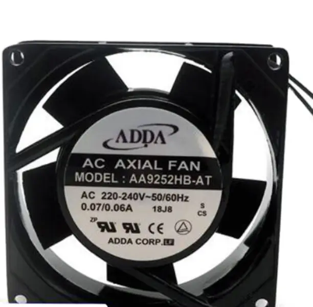 ADDA AA9252HB-AT AC 220 / 240v 0,07 / 0,06A 80 * 80 * 38mm Axiální ventilátor