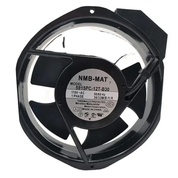 NMB-MAT 115V 35W 5915PC-12T-B30-A00 17238 17 cm kovový vysokoteplotní ventilátor