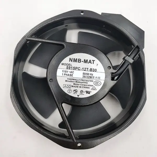 NMB-MAT 115V 35W 5915PC-12T-B30-A00 17238 17 cm kovový vysokoteplotní ventilátor