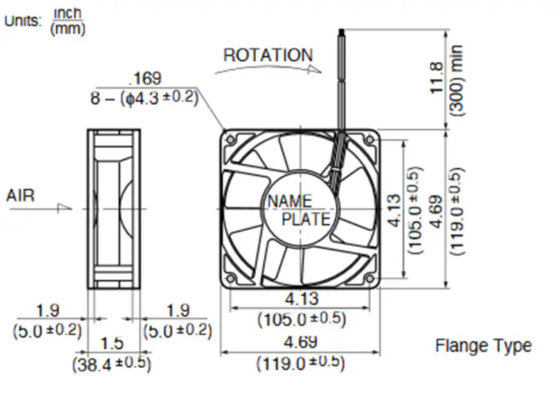 Ventilátory DC 4715SL-07W-B70-D00 12V 0,38A chladicí ventilátor pro invertorový napájecí zdroj