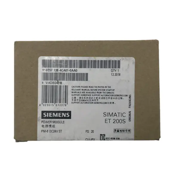 Napájecí modul Siemens PLC SIMATIC DP PM-E 6ES7138-4CA01-0AA0 pro ET 200S