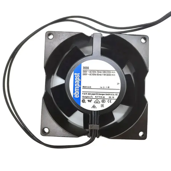 50hz 230V 0,05A 8,5W 2400 1/min 68m3 / h 92*92*38mm ebmpapst 3556 Axiální ventilátor