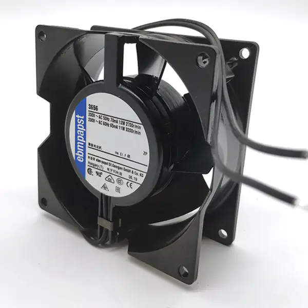 50hz 230V 0,05A 8,5W 2400 1/min 68m3 / h 92*92*38mm ebmpapst 3556 Axiální ventilátor