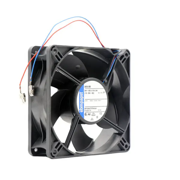 velikost 119 x 119 x 38 mm 24 V DC průtok vzduchu 184 m3/h 3300 ot/min 4414M ebmpapst chladicí ventilátor