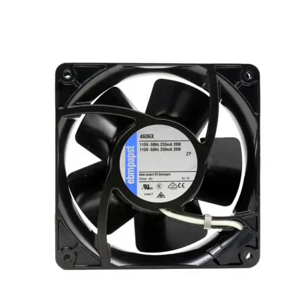 velikost 119 x 119 x 38 mm 115 V AC průtok vzduchu 180m3/h 3100 ot/min 4606X ebmpapst chladicí ventilátor