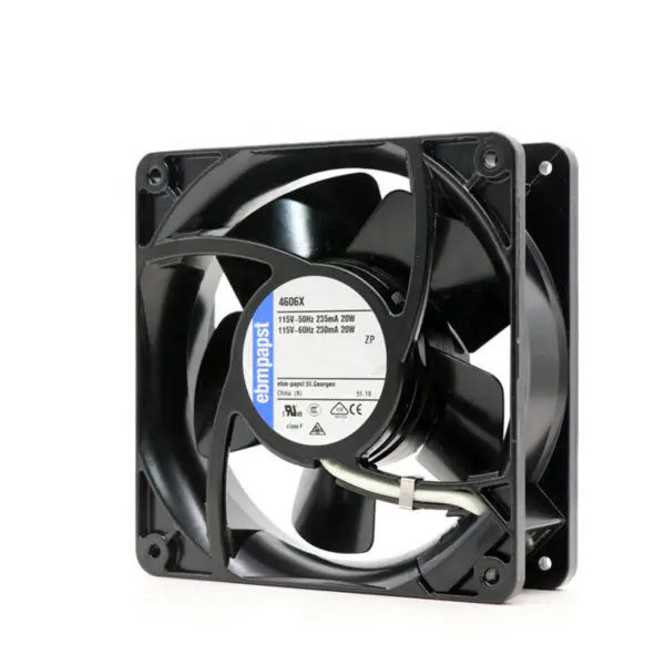 velikost 119 x 119 x 38 mm 115 V AC průtok vzduchu 180m3/h 3100 ot/min 4606X ebmpapst chladicí ventilátor