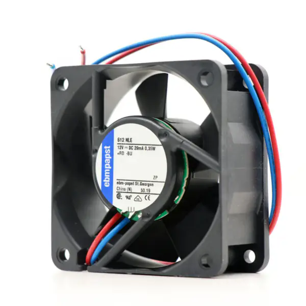 Velikost 60 x 60 x 25 mm 12 V DC Průtok vzduchu 21 m3/h 2500 ot/min 612NLE Ebmpapst chladicí ventilátor