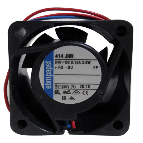 velikost 40 x 40 x 25,4 mm 24 V DC průtok vzduchu 22m3/h 11700 ot/min 414JH ebmpapst chladicí ventilátor