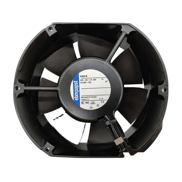 velikost 150 x 172 x 51mm 24 V DC průtok vzduchu 480m3 / h 4000 ot/min 6424H ebmpapst chladicí ventilátor