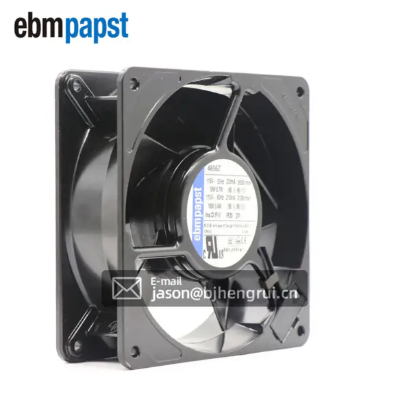velikost 120 x 120x 38mm 115 V AC Průtok vzduchu 180 m3 /h 3100 ot/min 4606Z ebmpapst chladicí ventilátor