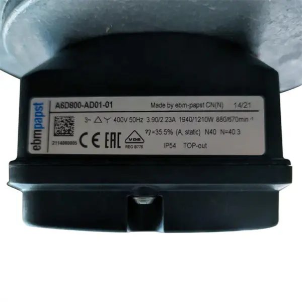Ebmpapst A6D800-AD01-01 Ventilátor