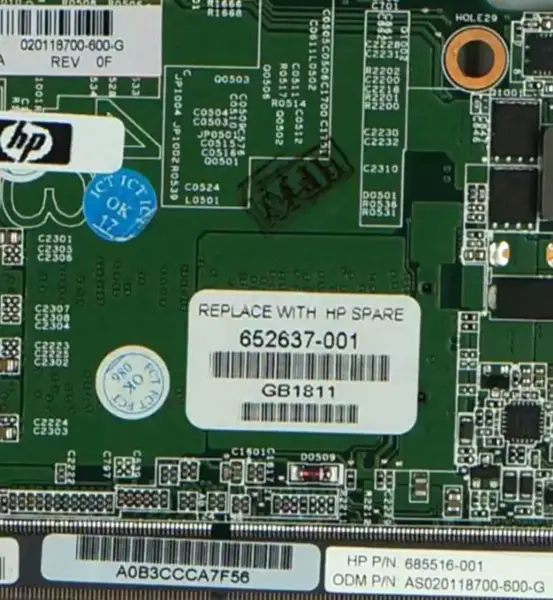 Základní deska HP Elitebook 8560W 652637-001