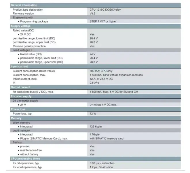 Siemens 6ES7215-1HG40-0XB0 6ES72151HG400XB0