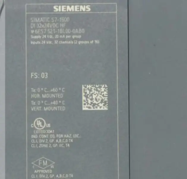 Siemens PLC 6ES7521-1BL00-0AB0 Siemens 6ES75211BL000AB0