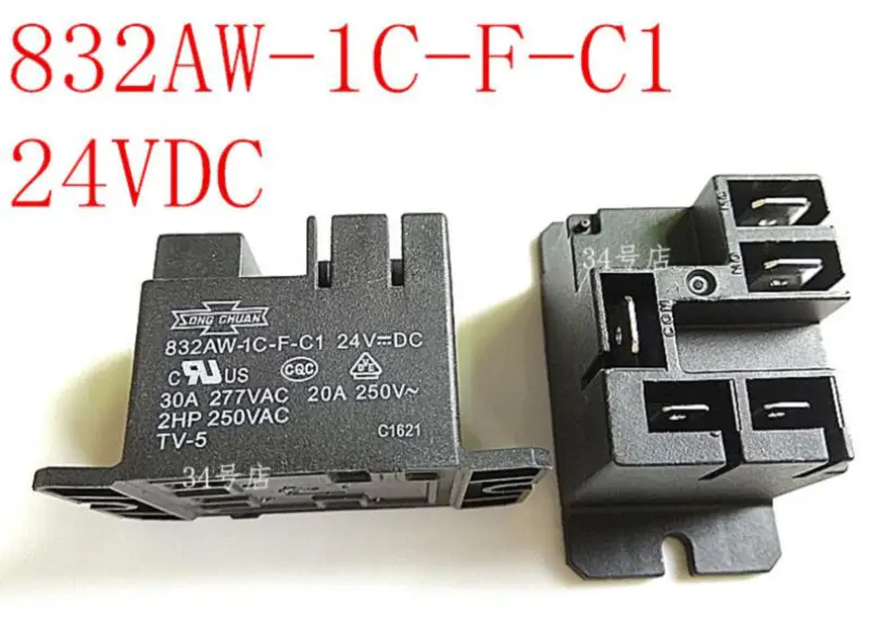 5ks 832AW-1C-F-C1 24VDC 30A relé (náhrada za T9AP5D52-24)