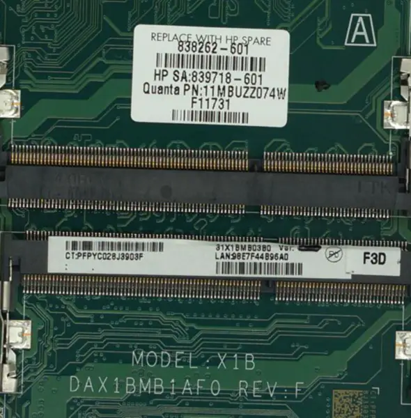 Základní deska HP 17-S 838262-601/001 839718-601 DAX1BMB1AF0