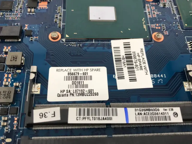 Základní deska HP 15-AX 15-BC 856679-001 856679-501 856679-601 DAG35AMB8E0