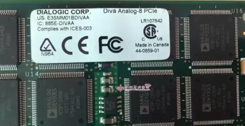 Dialogic Corp Voice Card 885E-DIVAA Diva Analog-8 PCIE průmyslová základní deska