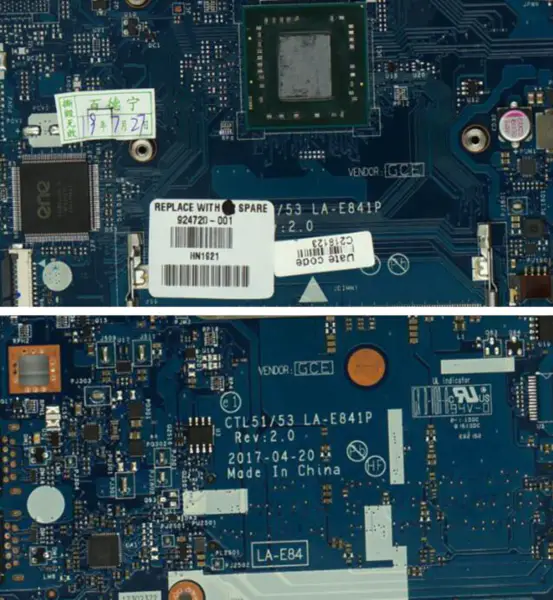 HP 15-BW 924720-001 924720-501 924720-601 Základní deska pro notebooky LA-E841P