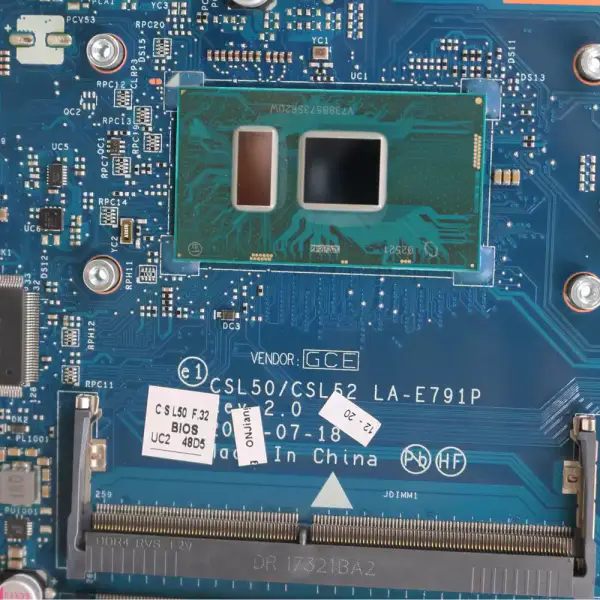 HP 250 G6 15-BS 924755-001 924755-501 924755-601 CSL50/CSL52 LA-E791P se základní deskou pro notebooky SR2UW i3-6006u DDR4