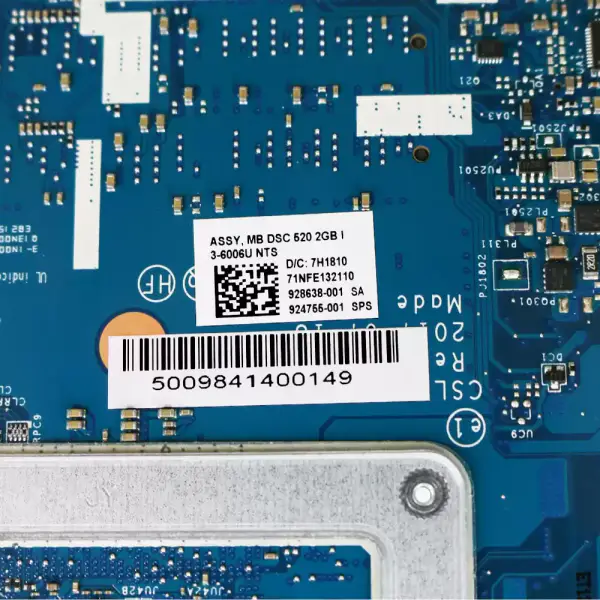 HP 250 G6 15-BS 924755-001 924755-501 924755-601 CSL50/CSL52 LA-E791P se základní deskou pro notebooky SR2UW i3-6006u DDR4