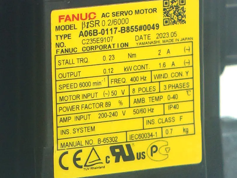 Motor FANUC A06B-0117-B855#0049
