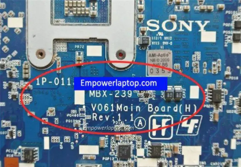 Sony VPC-CB MBX-239 A1848532A 1P-0113201-8011 Základní deska
