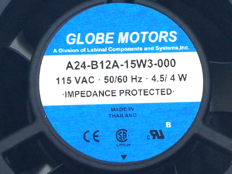 GLOBE MOTORS A24-B12A-15W3-000 Ventilátor