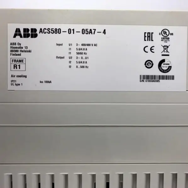 Měnič ABB ACS580-01-05A7-4
