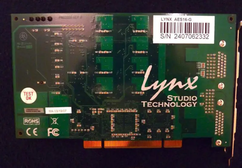 Profesionální zvuková karta LYNX AES16 PCI G Interface