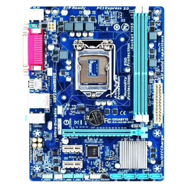 Základní deska pro základní desku Gigabyte H61m-ds2 Ddr3 1155