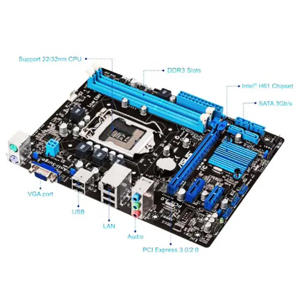 Čtyřjádrová základní deska pro Asus H61m-e