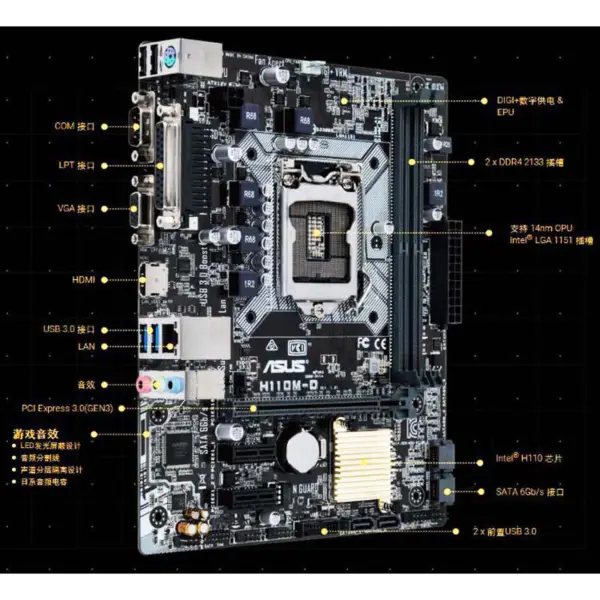 H110 Základní deska pro Asus H110m-d
