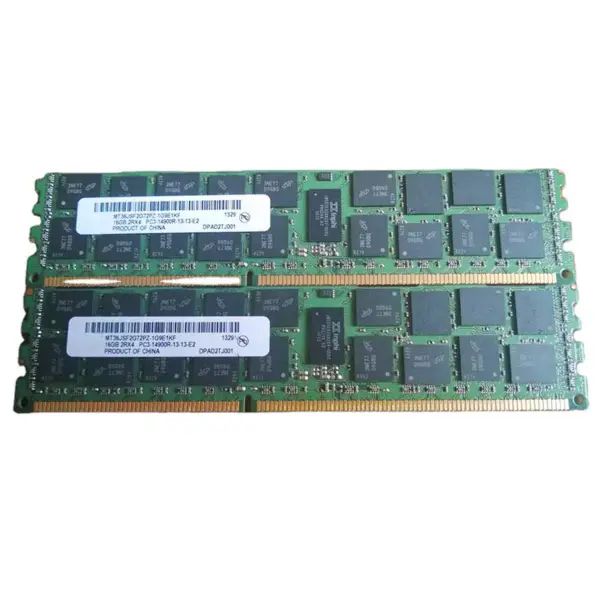 2ks Mt36jsf2g72pz-1g9e1 Ram pro Mt 16gb Ddr3 1866mhz Reg 2rx4 Pc3-14900 Paměti