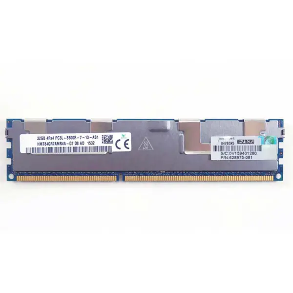627814-b21 628975-081 632205-001 Ram Pc3l-8500r 32gb Ddr3 1066 4rx4 Serverová paměť