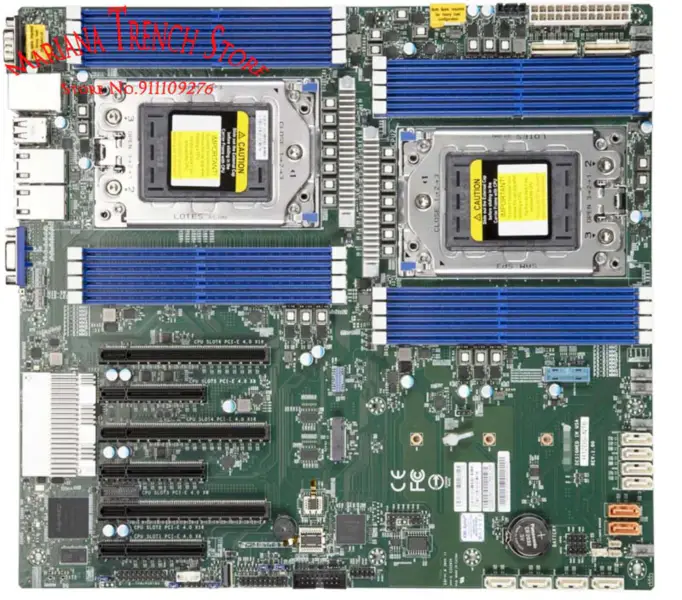 H12dsi-nt6 Pro základní desku Supermicro Eatx Dva procesory řady Epyc 7003/7002 Dva porty 10gbase-t Lan Ipmi Lan