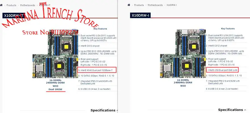 X10drw-it pro základní desku Supermicro Lga2011 E5-2600 V4/v3 Family Ddr4 X540 Dual Port 10gbase-t Sata3 (6gbps)