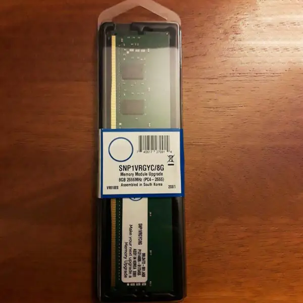 Ram Snp1vrgyc/8g 8gb Ddr4 2666mhz Ecc Reg Serverová paměť