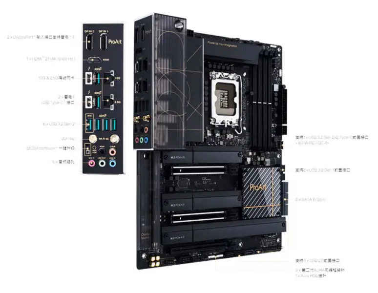 Proart Z690-creator Wifi Základní deska s paticí Lga1700 pro procesory Core 12./13. generace