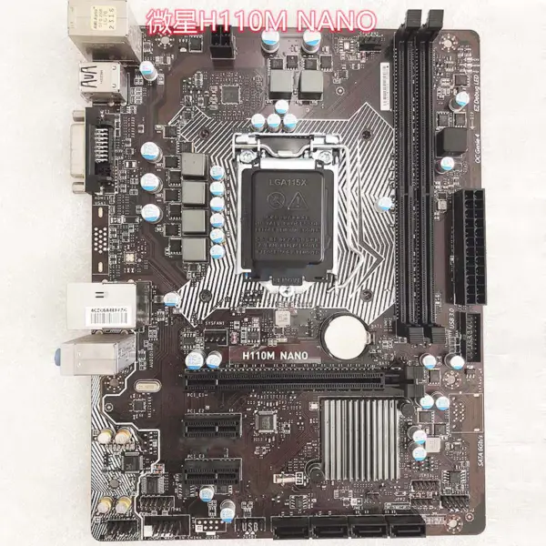 H110m Nano pro základní desku Msi Lga1151 Ddr4 32gb Sata3 Pci-e3.0 Usb3.1 Gen1 Micro Atx
