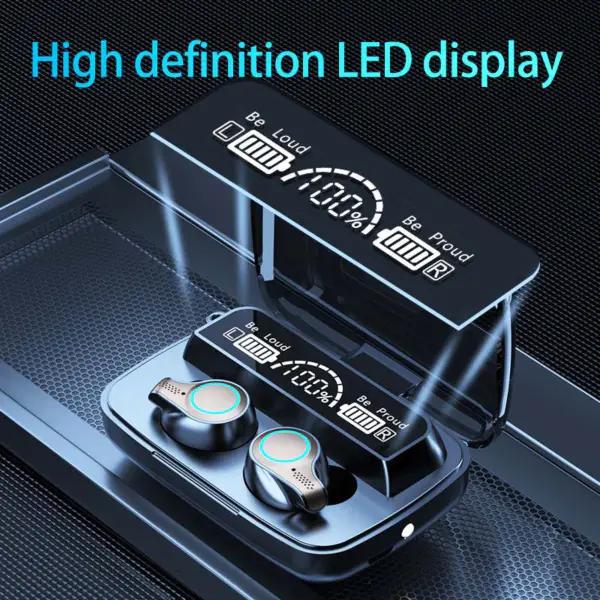 M18 Tws 5.0 Sluchátka Touch Mini Wireless Headset Sportovní Hd Call M18 Earphone Vodotěsné Led Digital Display Earbuds