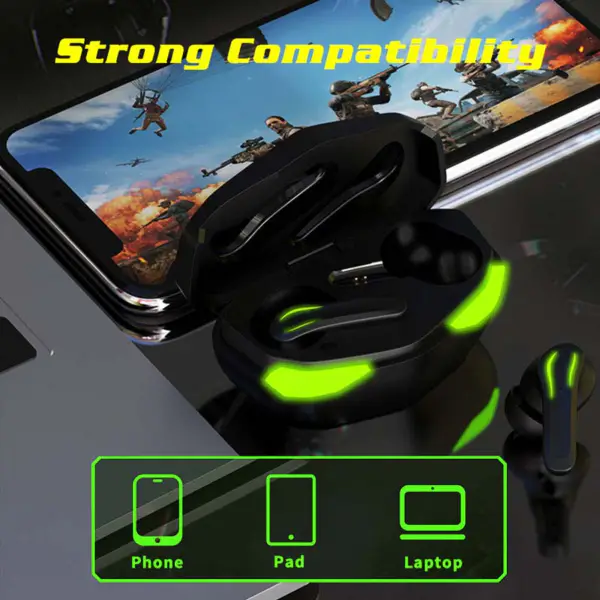 2023 Mobilní bezdrátová sluchátka s handsfree 65 ms s nízkou latencí Herní sluchátka s potlačením šumu D17 Tws Earbuds