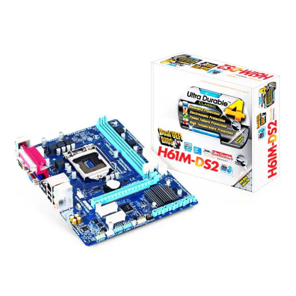 Základní deska pro grafický procesor H61 Ddr3 Lga1155 I3 I5 I7 Sata2.0 1333 Dram H61m Ds2