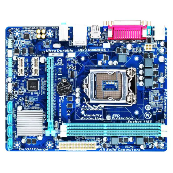Základní deska pro grafický procesor H61 Ddr3 Lga1155 I3 I5 I7 Sata2.0 1333 Dram H61m Ds2