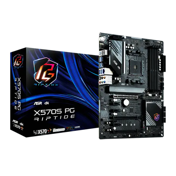 AsRock Základní deska Am4 2000 3000 4000 G-series 5000 a 5000 G-series X570s Pg Riptide